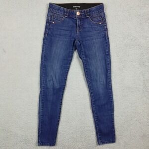 Mac And Me Womens Jeans Skinny Blue Denim Low Rise Tummy Control Stretch 2